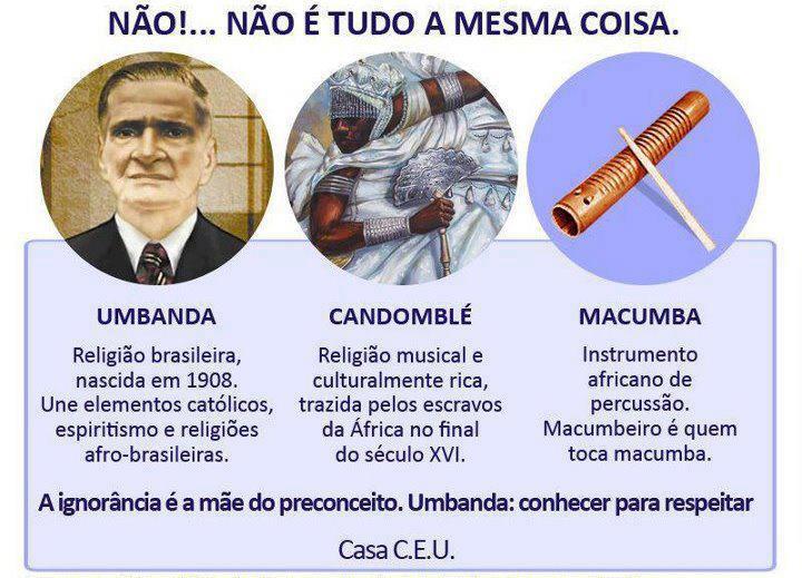 ENSINO RELIGIOSO EM SALA DE AULA: CANDOMBLÉ, UMBANDA E MACUMBA!!!